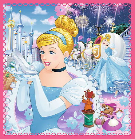 Trefl Puzzle Zaczarowany świat księżniczek Disney Księżniczki 3w1 106 elementów