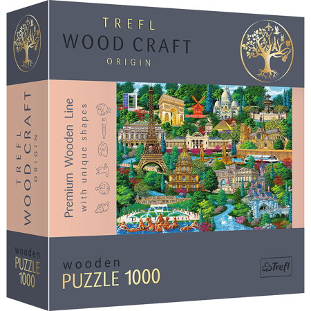 Trefl Puzzle drewniane Francja znane miejsca 1000 elementów