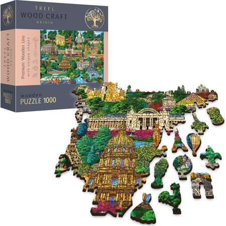 Trefl Puzzle drewniane Francja znane miejsca 1000 elementów