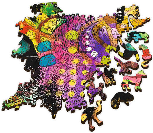 Trefl Puzzle drewniane Kolorowy kot 1000 elementów
