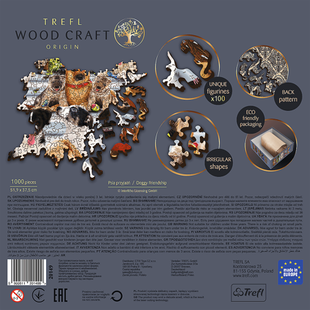 Trefl Puzzle drewniane Psia przyjaźń 1000 elementów