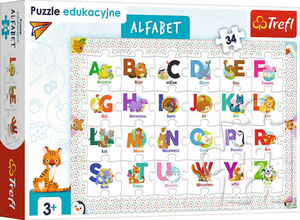 Trefl Puzzle edukacyjne 34 el Alfabet