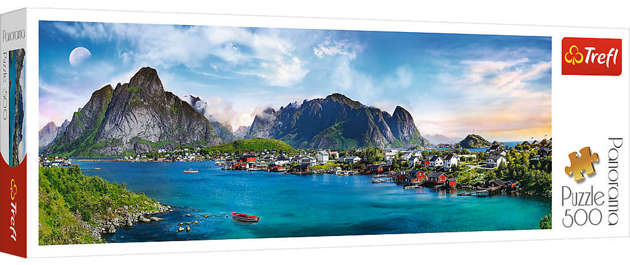 Trefl Puzzle panorama 500 elementów Archipelag Lofoty Norwegia