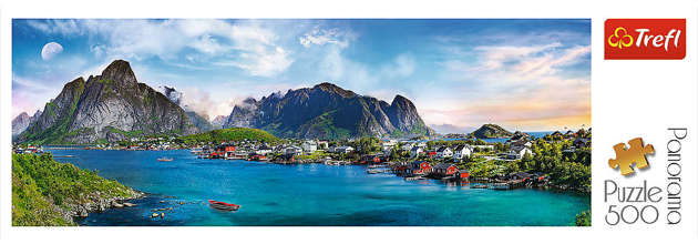 Trefl Puzzle panorama 500 elementów Archipelag Lofoty Norwegia