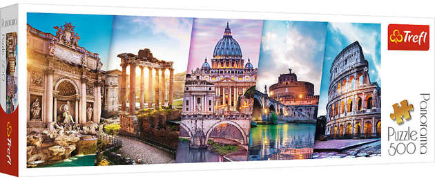 Trefl Puzzle panorama 500 elementów Podróż do Włoch
