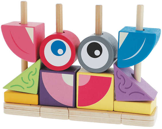 Trefl Stworki Kolorki zabawka drewniana 14 elementów