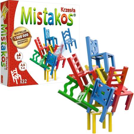 Trefl Towarzyska Gra rodzinna Mistakos Chairs Krzesła edycja 4 osób
