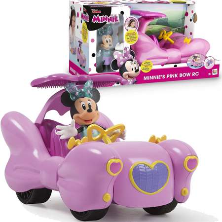Zdalnie sterowany samochód Minnie's Pink Bow RC + figurka 