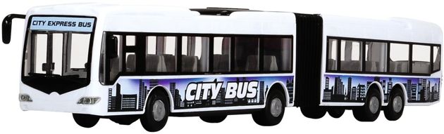 Zestaw 2 autobusów Dickie Autobus City Express Czerwony i Biały 