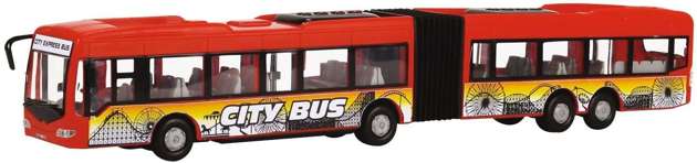 Zestaw 2 autobusów Dickie Autobus City Express Czerwony i Biały 