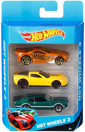 Zestaw 3 losowych samochodzików Hot Wheels