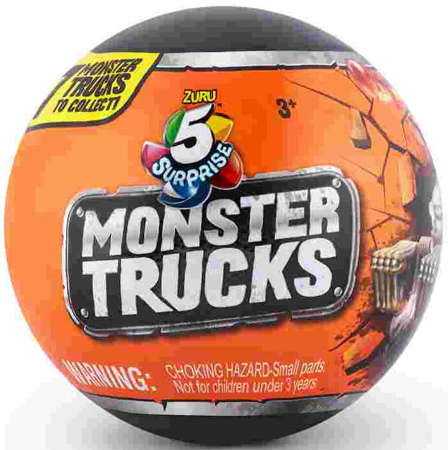 Zestaw 5 niespodzianek mini pojazdy Monster Truck