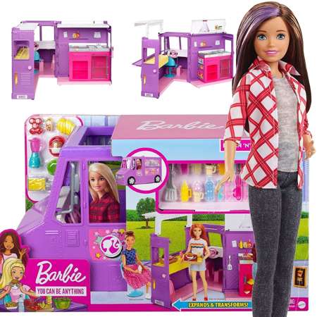 Zestaw Barbie Skipper Kariera Kamper Food Truck 