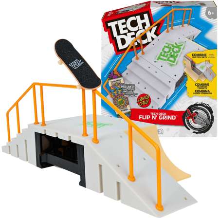 Zestaw Fingerboard rampa Flip N' Grind + deskorolka zabawka zręcznościowa rywalizacja Tech Deck
