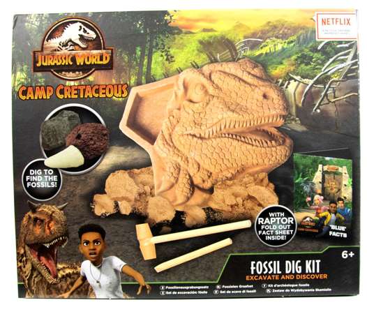 Zestaw Jurassic World do wydobywania skamielin Velociraptor Blue