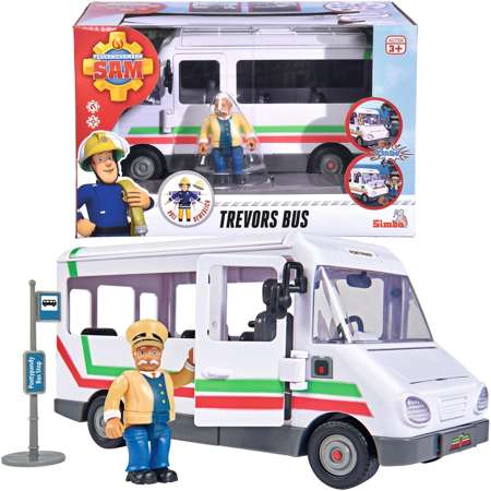 Zestaw Strażak Sam Jeep Policyjny i Autobus z figurkami