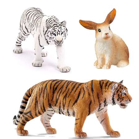 Zestaw figurek Tygrysy + Zajączek Wielkanocny