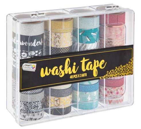 Zestaw ozdobna taśma klejąca dekoracyjna Washi Tape 40 elementów