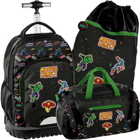 Zestaw szkolny plecak na kółkach, torba sportowa, worek gimnastyczny Marvel Comics