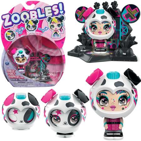 Zoobles Z-Girlz & Happitat laleczka transformująca Ruff Roxy i scena