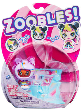 Zoobles Z-Girlz & Happitat laleczka transformująca Uni-QT i scena